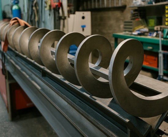 Espiras bimetálicas con base acero o inoxidable en España Presupuesto de máquina de sinfín a medida en España